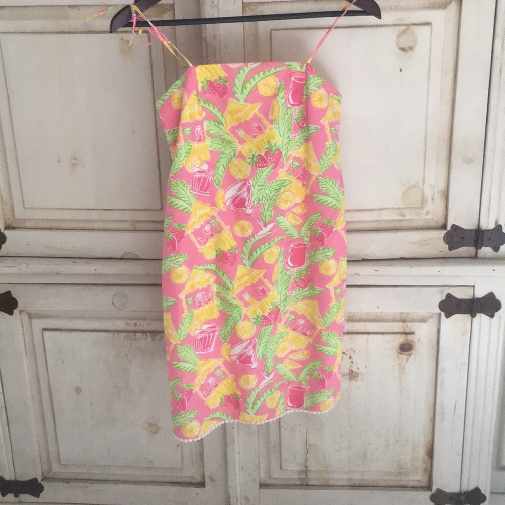 Lilly Pulitzer Juice Bar Pink Dress Girls 14